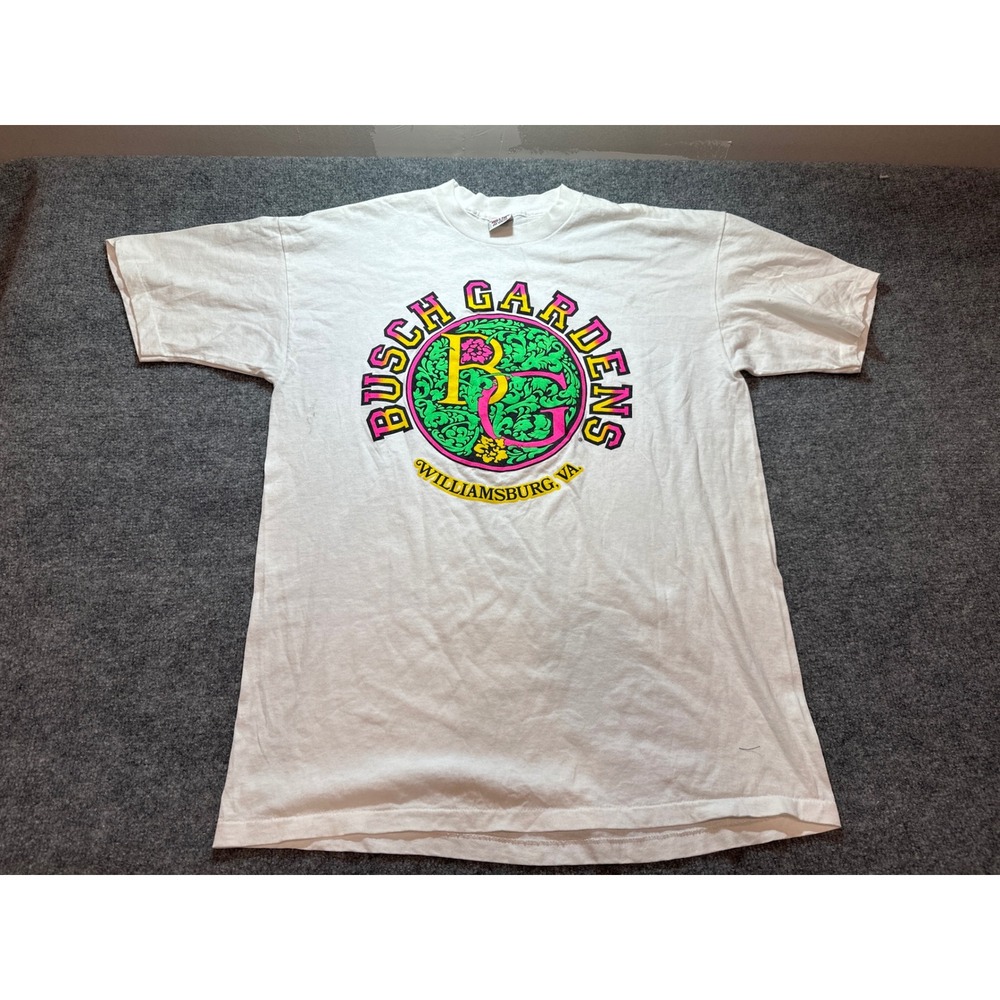 Vintage Busch Gardens Williamsburg XL Single Stitch Made USA T-Shirt 90s